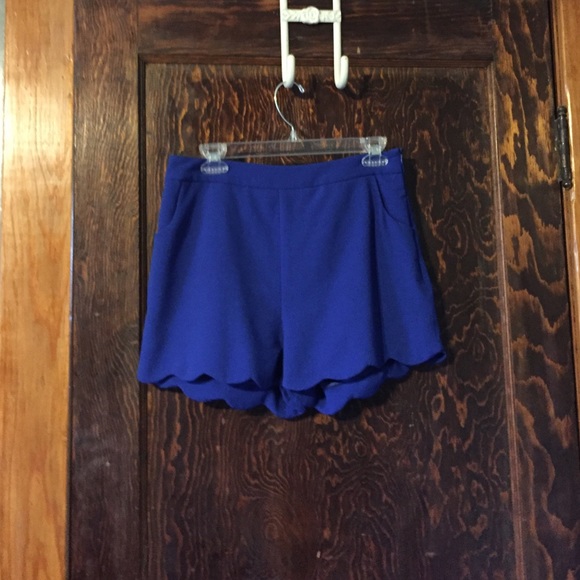 Scalloped High Waisted Shorts