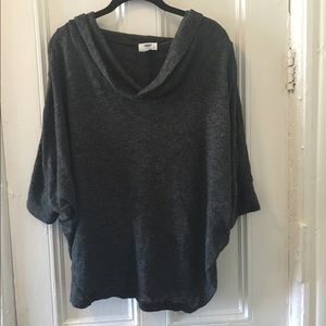 Old Navy Gray Cowl Neck Sweater - Petite