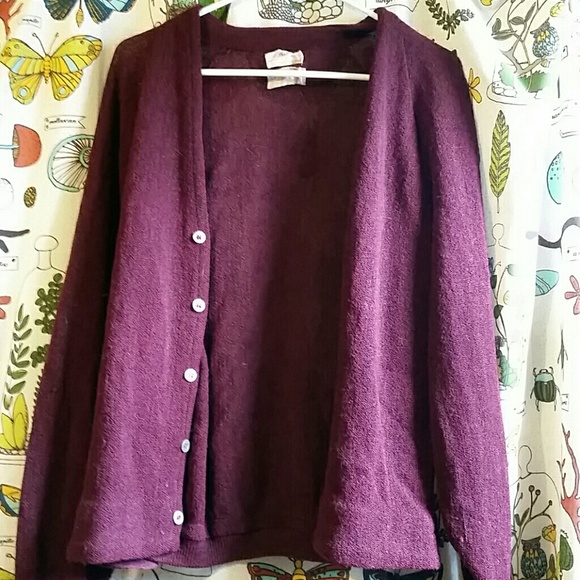 Vintage Burgundy Cardigan