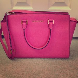 Michael Kors Selma medium satchel bag.