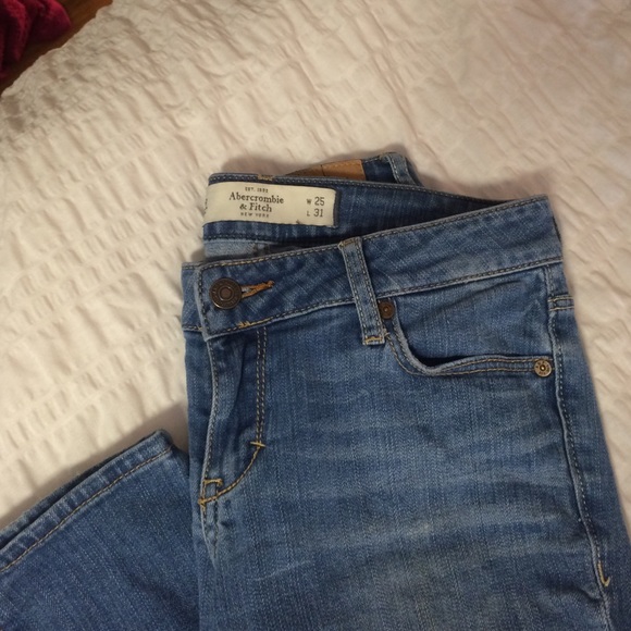 A&F Medium Wash Super Skinny Jeans