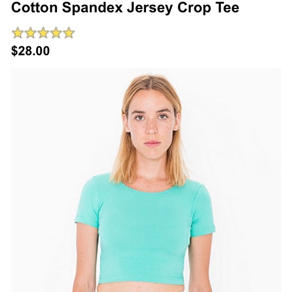 Jersey spandex American apparel crop tee