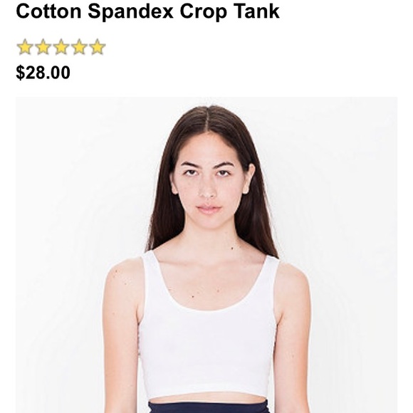 Spandex American apparel crop tank