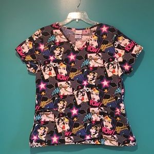 Wonder Woman Scrub Top