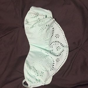 Flounce swim top bandeau Mint green sea foam