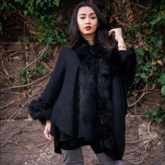 Faux Fur Poncho Brand New
