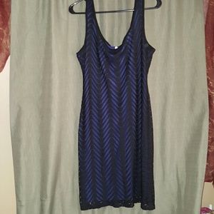 Blue & Black Dress