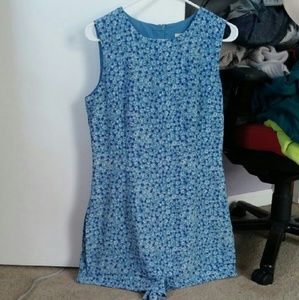 Vintage 90's Blue Romper, Size 7/8