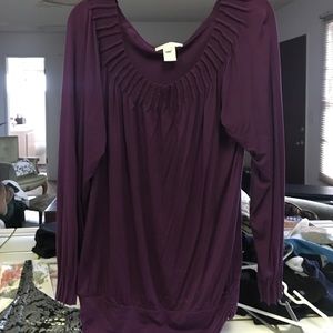Purple long sleeve top