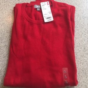 Red Cotton cashmere crew neck sweater