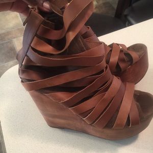 Brown bandage Jeffery Campbell shoes