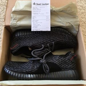 UA Yeezy Boost 350 Pirate Black size 10