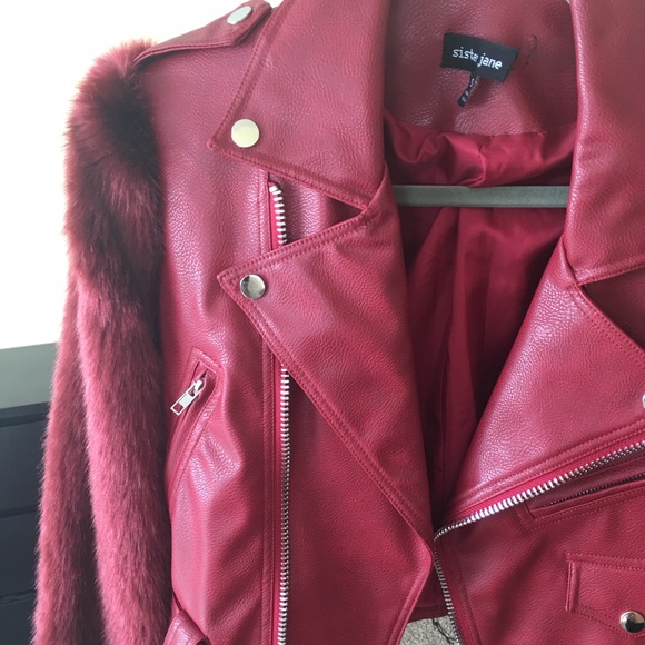 Small 'Sister Jane' Red leather jacket