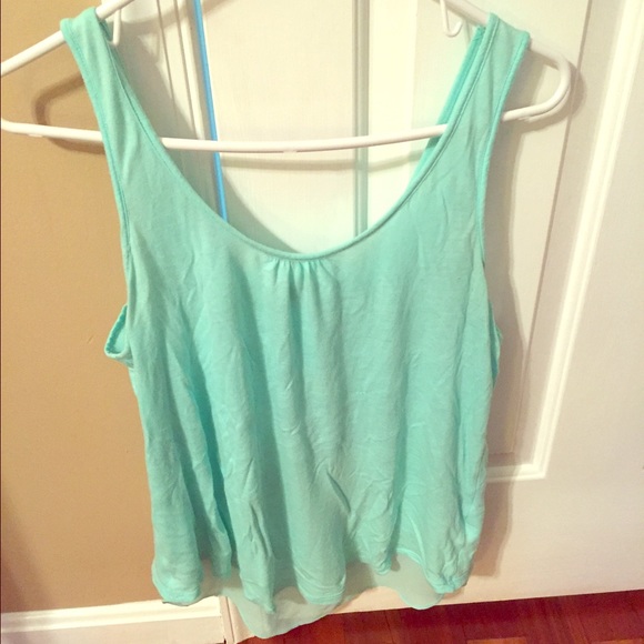 Express Chiffon Tank Top Blue