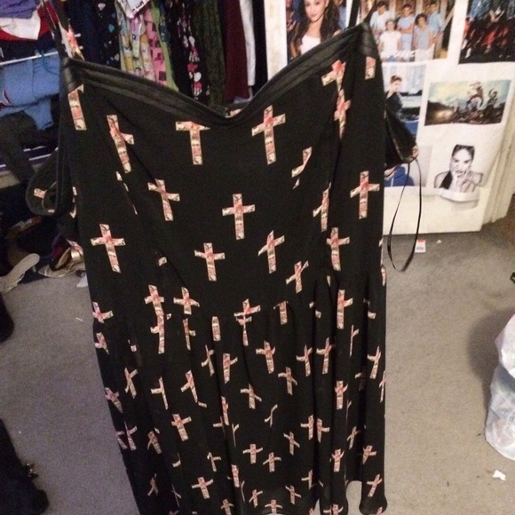 Forever 21 Dresses & Skirts - Black dress with crosses on it