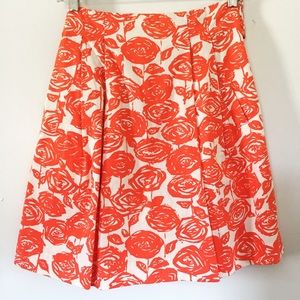 J. Crew Skirts - J. Crew coral floral high-waisted skirt w/ pockets J. Crew Skirts - J. Crew coral floral high-waisted skirt w/ pockets