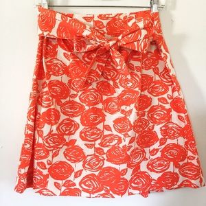J. Crew Skirts - J. Crew coral floral high-waisted skirt w/ pockets J. Crew Skirts - J. Crew coral floral high-waisted skirt w/ pockets