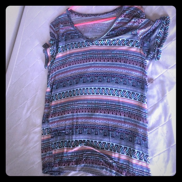 Multicolored patterned statement tee - Picture 1 of 1