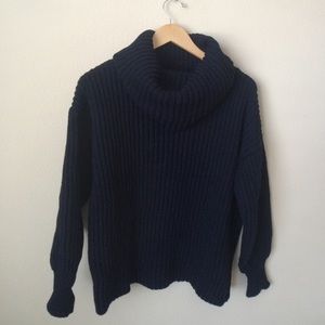 Oversized turtleneck sweater