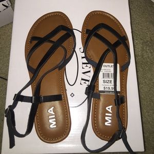 Black strappy sandals