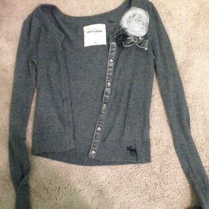 cardigan with flower detail