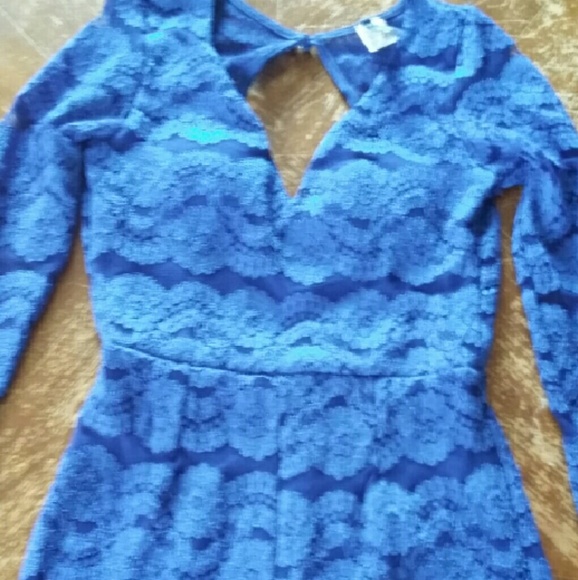 Blue lace Romper