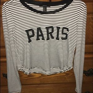 Striped long sleeve tee