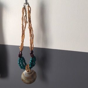 Beaded shell necklace