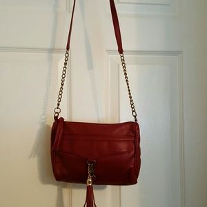 Bueno Burnt Red Crossbody Tassle  purse