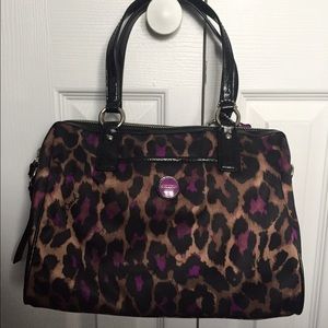 Violet leopard Coach purse
