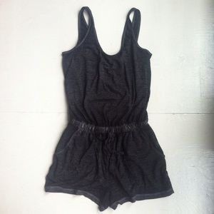 Grey romper with drawstring waist