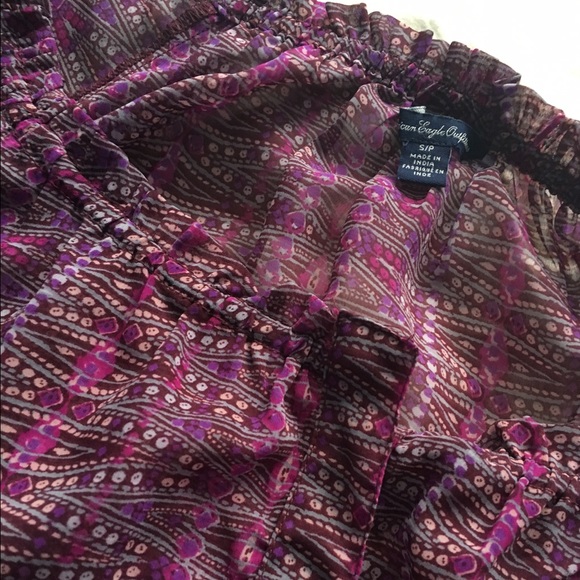 American Eagle Blouse - Purple Multicolored - Picture 2 of 2
