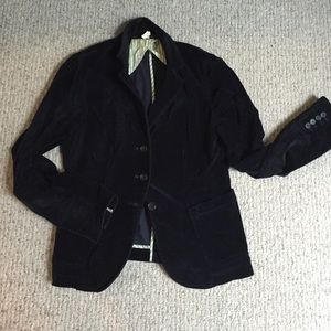 J Crew blue velveteen blazer