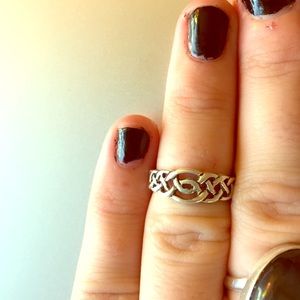 Sterling Silver Celtic Knot Midi Ring