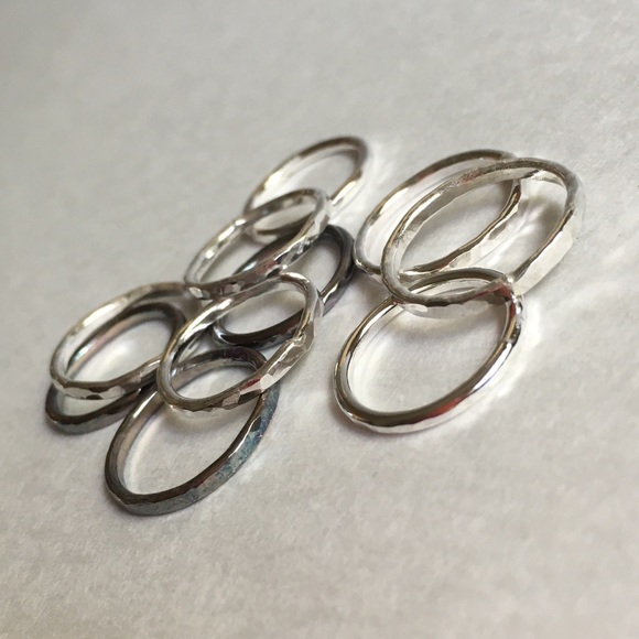 RESTOCKED!! Handmade Sterling Silver Midi Rings - Picture 3 of 3