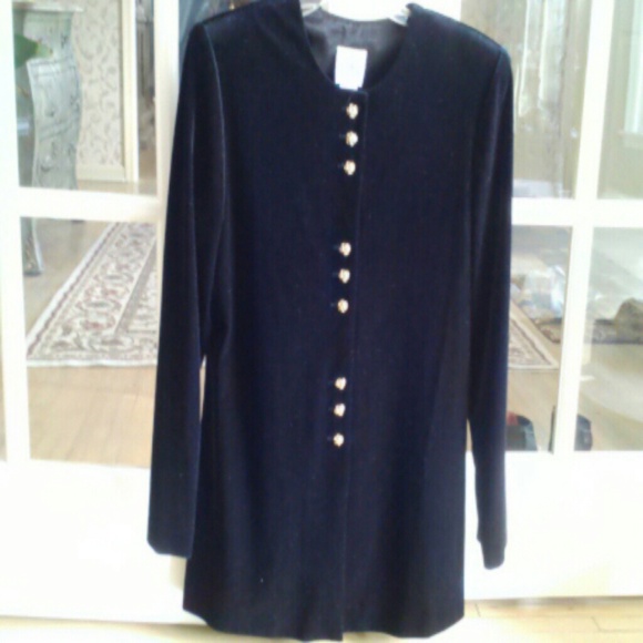 Black velvet  tunic