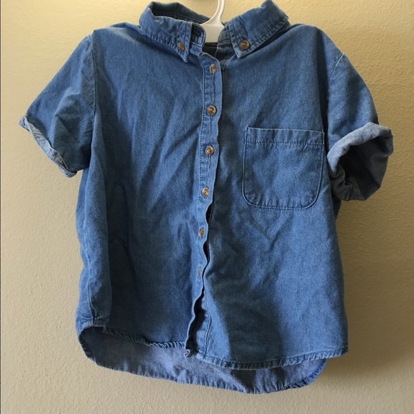 Chambray Crop Top ❤️