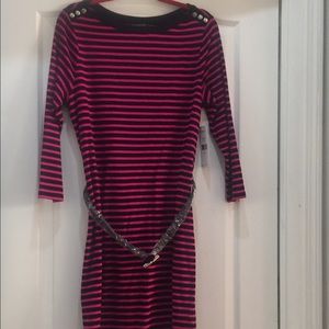 Brand new Lauren Ralph Lauren pink/black dress