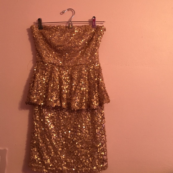 Shimmery gold dress