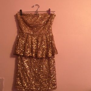Shimmery gold dress