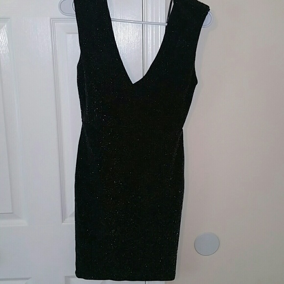 Forever 21 sexy black dress with glitter
