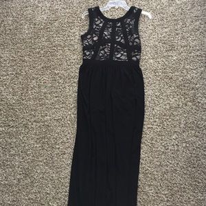 Black and nude lace dress