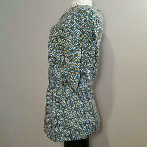 Blue & Yellow Boho Tunic ๐HP๐ - Picture 2 of 4