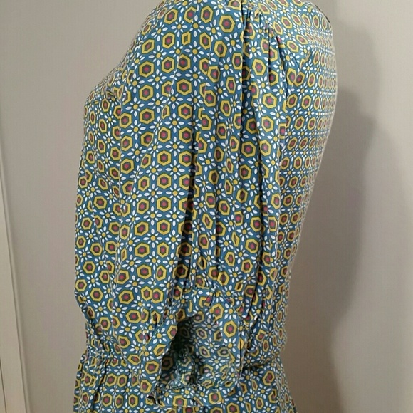 Blue & Yellow Boho Tunic ๐HP๐ - Picture 3 of 4
