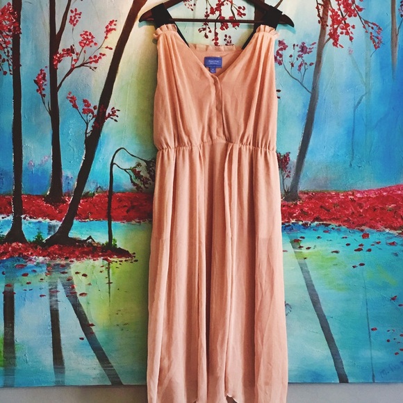 SOLD! HP๐ทBlushed Vera wang Chiffon dress๐ธ - Picture 2 of 4