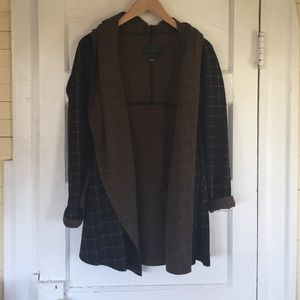 Sanctuary Windowpane Plaid Wrap Jacket