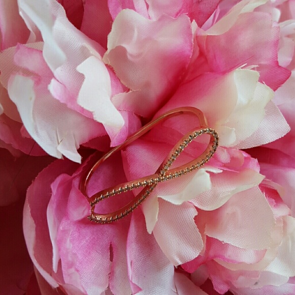 Rose Gold Double ring with Crystals