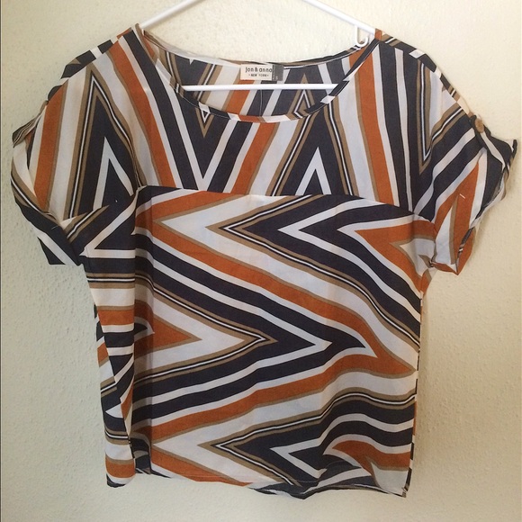 Multi-Colored Zig-Zag/Chevron Blouse