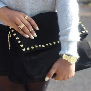 Zara Suede Studded Bag