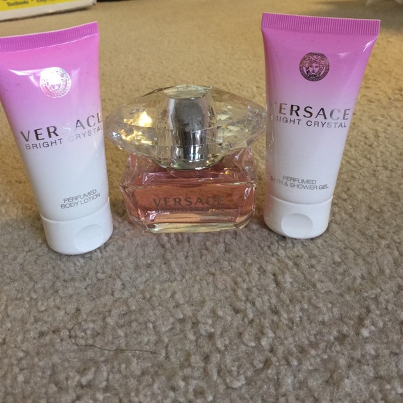 Versace BrightCrystal perfume, lotion,bath gel set